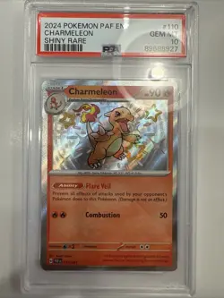 2024 Pokemon TCG Paldean Fates Charmeleon 110 Shiny Rare PSA 10 Gem Mint - Image 1
