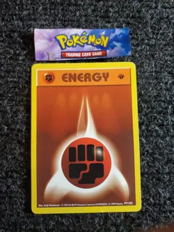 Fighting Energy 97/102 1st Edition Base Set Shadowless 1999 Pokemon LP - Image 1