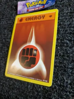 Fighting Energy 97/102 1st Edition Base Set Shadowless 1999 Pokemon LP - Image 2