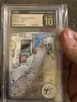 *CGC PRISTINE 10* Japanese Pokemon TCG Slowpoke Violet ex Art Rare 082/078 - Image 1