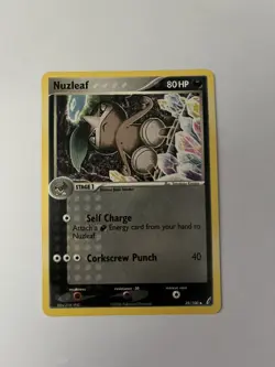 Nuzleaf #39/100 Uncommon Regular Ex Crystal Guardians Pokemon TCG/CGC 2006 LP - Image 1