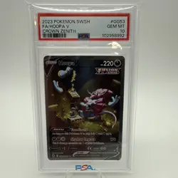 2023 POKEMON SWORD & SHIELD CROWN ZENITH #GG53 FULL ART/HOOPA V PSA 10 - Image 1