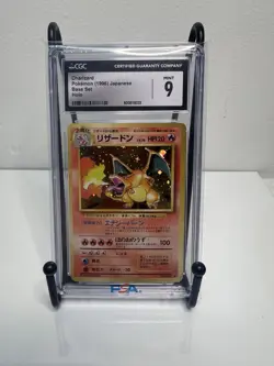 CGC MINT 9 Pokemon TCG Charizard No. 006 Base Set Holo Rare Japanese (1996) - Image 1