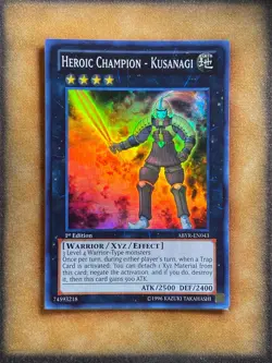 Yugioh Heroic Champion - Kusanagi ABYR-EN043 Super Rare 1st Ed NM - Image 1