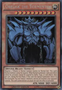 Yugioh Obelisk the Tormentor CT13-EN002 Secret Rare NM - Image 1