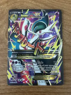 Pokemon TCG Mega-Gallade-EX Roaring Skies Full Art Holo Card 100/108 MP - Image 1