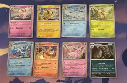 Prismatic Evolutions 8 Cosmos Promo Cards - Costco Mini Tin Promos Set (no tins) - Image 1
