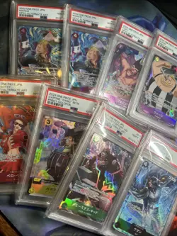 Japanese One Piece Alt Art Collection PSA 10 OP-02, OP-07, PRB01 PSA9/10 8 CARDS - Image 1