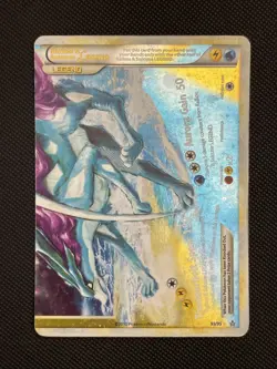 2010 Pokemon TCG Unleashed Raikou Suicune Legend 93/95 Bottom Card Holo MP - Image 1