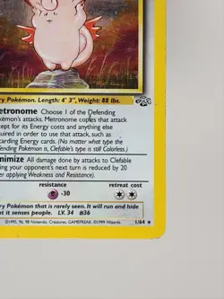 Clefable Pokemon Card Holo Rare 1/64 Jungle Set Excellent Condition - Image 4