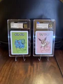 Eevee and Bulbasaur Pokemon Cards - OLD MAID PRISTINE 10!! Pokemon TCG Japanese - Image 1