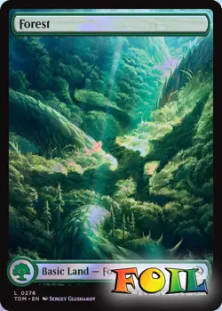 Forest 0276 0276 MTG Tarkir: Dragonstorm Land NP Foil - Image 1