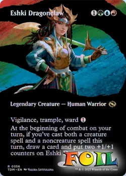 Eshki Dragonclaw Borderless 0356 MTG Tarkir: Dragonstorm Rare NP Foil - Image 1
