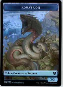 Elf Warrior // Koma's Coil Double-Sided Token - Kaldheim - 15 // 7 - Foil NM - Image 1