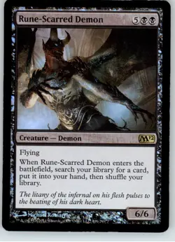 Rune-Scarred Demon - Magic 2012 (M12) - Foil MP - #106 - Image 1