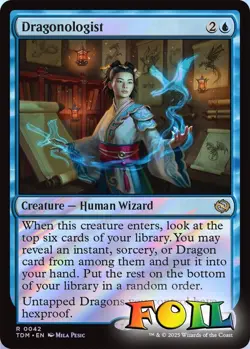 Dragonologist 0042 MTG Tarkir: Dragonstorm Rare NP Foil - Image 1