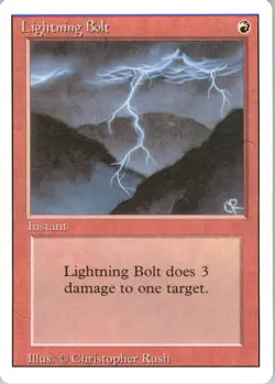 Lightning Bolt - Revised Edition - MP - Magic the Gathering - Image 1