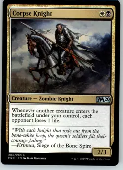 Corpse Knight (2/3 Misprint) - Core Set 2020 - LP - #206 - Image 1