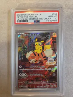 Detective Pikachu 098/Sv-p Japanese Pokemon Card PSA 10 Gem Mint - Image 1