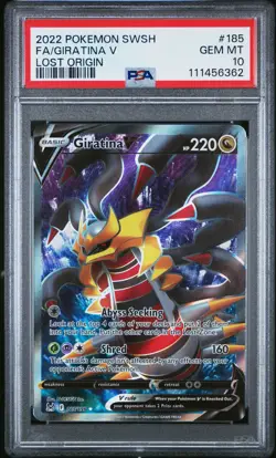 2022 POKEMON SWORD & SHIELD LOST ORIGIN #185 FULL ART/GIRATINA V PSA 10 - Image 1