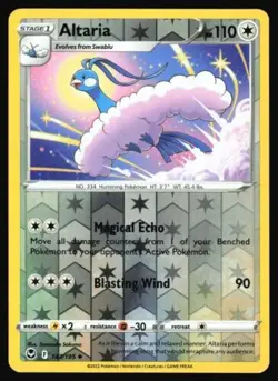2022 Pokemon Silver Tempest 143/195 Altaria Reverse Holo Uncommon - Image 1