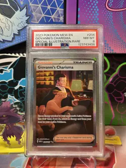 Pokemon TCG - 151 Giovanni’s Charisma 204/165 PSA 8 - Image 1