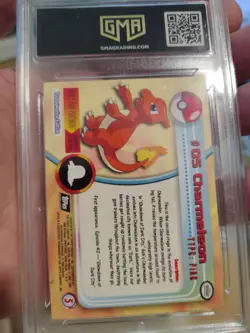 1999 Topps Pokemon Charmeleon Number 5 TV Animation Rainbow Holofoil GMA 4.5 - Image 3