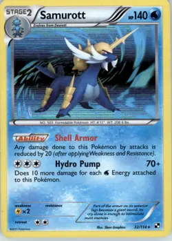 Samurott (32) - Black and White - HP - 32/114 Pokemon - Image 1