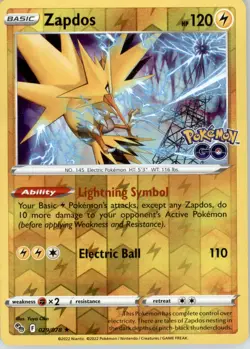 Zapdos - Pokemon GO - Reverse Holo LP - #029/078 - Image 1