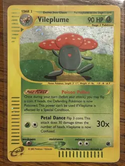 Vileplume 31/165 Holo Rare Pokemon TCG Expedition Base Set Swirl Holo HP - Image 1