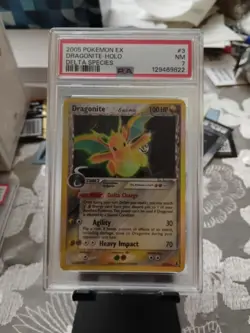 2005 Pokemon Ex Dragonite-Holo Delta Species #3 PSA 7 - Image 1