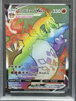 2020 POKEMON SWSH FA/CHARIZARD VMAXCHAMPION'S PATH-SECRET #74 PSA 10 - Image 2