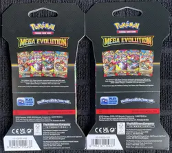 Pokemon Mega Evolution Sleeved Booster Packs Lot of 2 Brand New Unopened Packs - Image 2