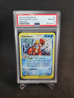 2003 Pokemon Crawdaunt EX Dragon Holo Rare PSA 8 - Image 1