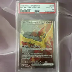 Team Rockets Moltres EX 208/182 Sv10: Destined Rivals PSA 10 Pokemon TCG 208/182 - Image 1