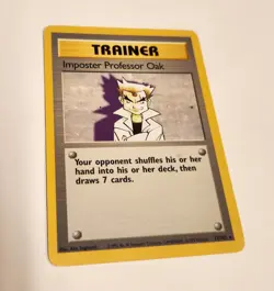 Imposter Professor Oak Pokemon TCG Base Set 73/102 Trainer Rare Unlimited LP - Image 1