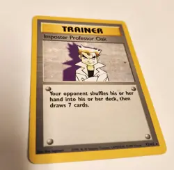 Imposter Professor Oak Pokemon TCG Base Set 73/102 Trainer Rare Unlimited LP - Image 2
