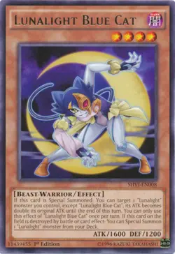 1x (EX) Lunalight Blue Cat - SHVI-EN008 - Rare - 1st Edition YuGiOh - Image 1