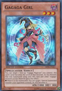 1x (NM) Gagaga Girl - ABYR-ENSE1 - Super Rare - Limited Edition YuGiOh - Image 1