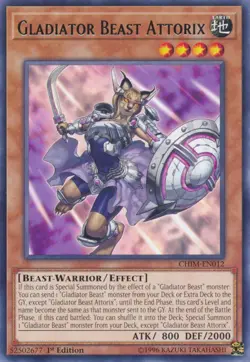 1x (NM) Gladiator Beast Attorix - CHIM-EN012 - Rare - 1st Edition YuGiOh - Image 1