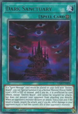 1x (EX) Dark Sanctuary - LED5-EN009 - Rare - 1st Edition YuGiOh - Image 1