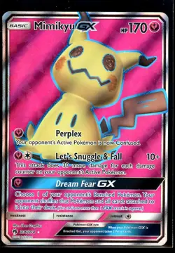Mimikyu GX 206/214 Lost Thunder Full Art Ultra Rare Holo Pokemon Card NM/M - Image 1