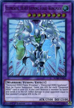 1x (EX) Elemental HERO Shining Flare Wingman - BLAR-EN054 - Ultra Rare - 1st Edi - Image 1