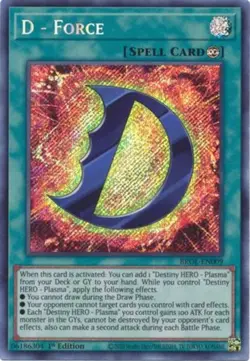1x (EX) D - Force - BROL-EN009 - Secret Rare - 1st Edition YuGiOh - Image 1