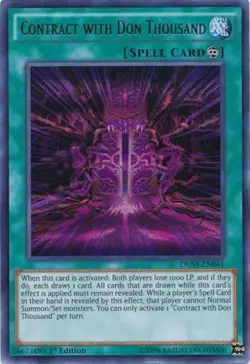 1x (EX) Contract with Don Thousand - DUSA-EN041 - Ultra Rare - 1st Edition YuGi - Image 1