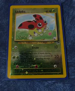 Pokemon Ledyba card 7/18 TCG Southern Islands Reverse Holo promo - Image 2