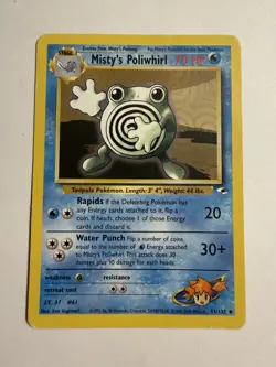 MP Misty's Poliwhirl 53/132 Gym Heroes Challenge Regular Pokemon card English - Image 1