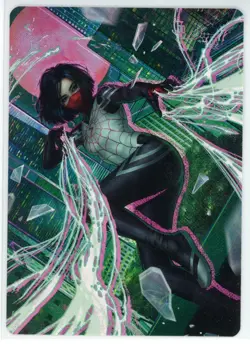 1 x Silk, Web Weaver Art Card (29/54) - Art Series: Marvel's Spider-Man - NM-M - Image 1