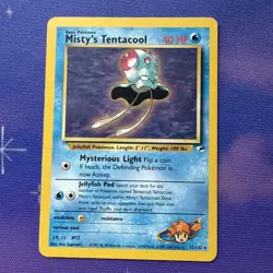 Pokemon Card Misty's Tentacool 32/132 Gym Heroes Rare WOTC Played - Image 1