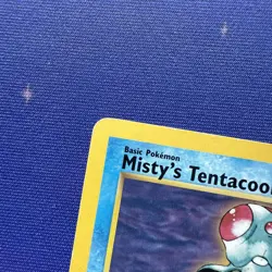 Pokemon Card Misty's Tentacool 32/132 Gym Heroes Rare WOTC Played - Image 2